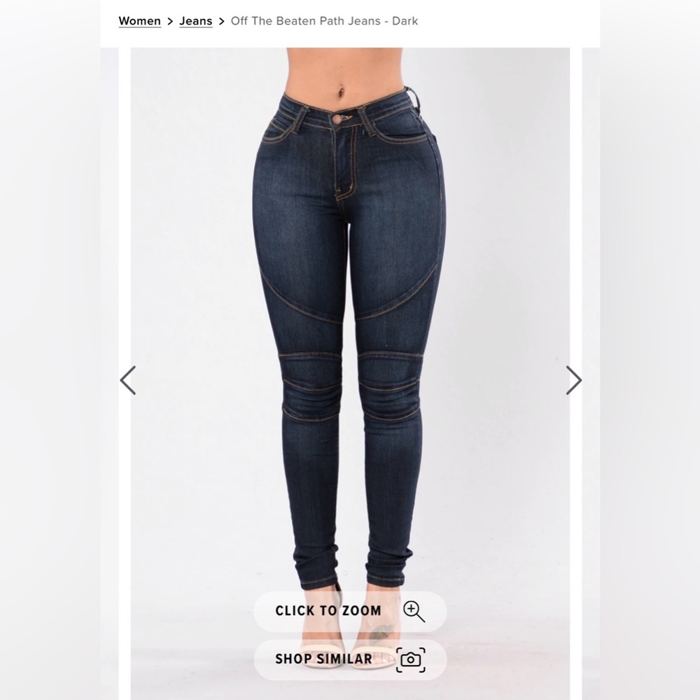 Fashion Nova Blue Skinny Jeans